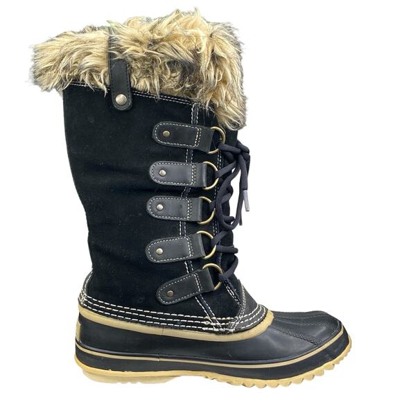 Sorel Women’s Joan Of Arctic Black Suede Winter Boot Size US 7 - Picture 4 of 11
